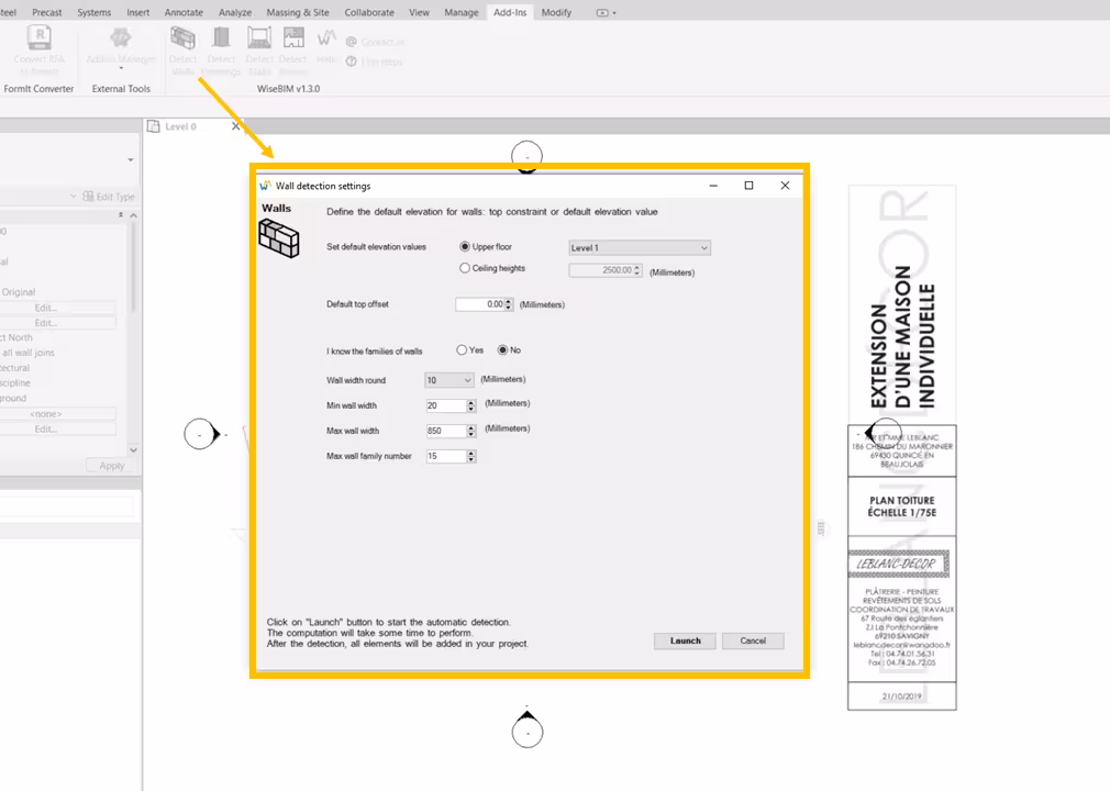 Setting parameters